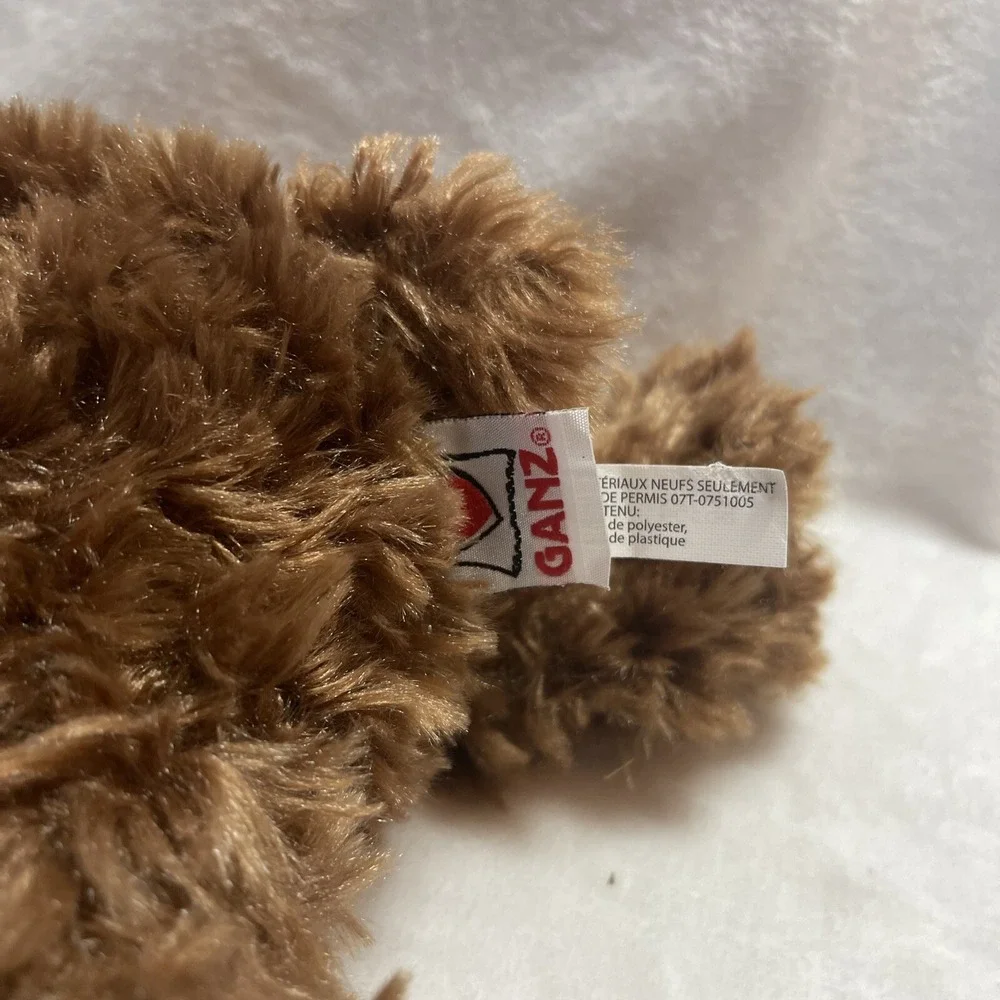 Ganz Plush Brown Teddy Bear Polka Dot Bow Stuffed Animal‎ Toy